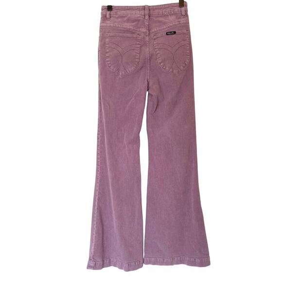ROLLA'S Eastcoast Flare High Rise Corduroy Stretch Pants in Purple, Size 26 - Picture 4 of 16